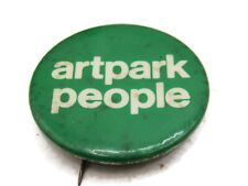 Artpark People Pin Button Green Vintage picture