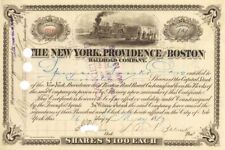 New York, Providence and Boston Railroad - 1880's dated Railway Stock Certificat picture