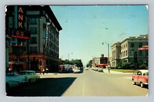 Great Falls MT, First Avenue N, Post Office Period Cars Vintage Montana Postcard picture