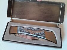 Vintage NOS American Eagle Folding Pocket Knife Japan Single Blade Box 7-1/2