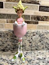 RARE Patience Brewster Mackenzie Childs Petal Rose Wine Girl Cocktail Ornament picture