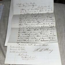 1854 Pre Civil War Affidavit: Doctor Sylvester Strong Saratoga Springs New York picture