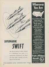 1953 Vickers Armstrongs Ad British Royal Air Force Submarine Swift Jet Fighter picture