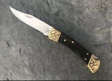 【BRAND NEW】BUCK 110 Folding Hunter Knife Scroll Custom Engraved ALTAMONT Made picture