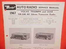 1967 VOLVO TRIUMPH SPITFIRE MK II III GT6 SAAB BENDIX AM-FM RADIO SERVICE MANUAL picture