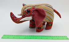 Elephant Toy Fiqure Fabric Multicoloured Size 33 x 14x 10 cm picture