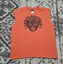 Harley Davidson Orange mens sleeveless shirt xl Rock And Roll Harley Davidson picture
