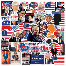 50Pcs Trump 2024 Us Presidential Election Speech Stickers Funny Walls Laptop Lug picture