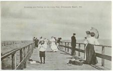 c1908 Chesapeake Beach Maryland Crabbing and Fishing on the Long Pier picture