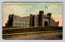 Buffalo NY- New York, 65th Regiment Armory, Antique, Vintage c1914 Postcard picture