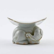 CHINESE CERAMIC ELEPHANT PILLOW OR HEAD REST AUSPICIOUS CHI CHINA 20TH C. picture