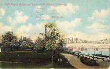 c1910 High Wagon Bridge And Levee Park Winona MN P511 picture