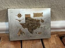 Vintage Metal Cigarette Case TEXAS MAP Travel USA picture