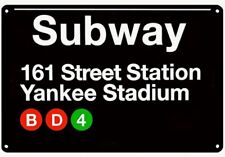 NEW YORK SUBWAY YANKEE STADIUM TIN SIGN 8