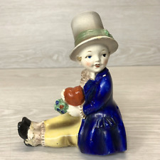 Early Goebel Boy With Hat Book End 1930s  Vintage Made in U.S. Zone Germany picture