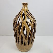 Vintage Hippie Style Ceramic Candle Holder ART Job 13 Inch 2 Piece picture