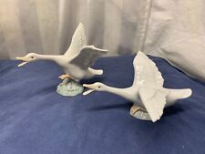 LLadro 2 Piece Vintage Flying Geese /Duck  Hand Painted Porcelain Figurine 6