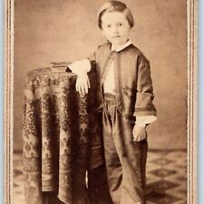 ID'd c1860s Smyrna, NY Handsome Young Boy CdV Photo Card William E. Stover H21 picture