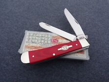 CASE XX *f 2021 SMOOTH RED G10 TRAPPER KNIFE KNIVES NEW ITEM picture