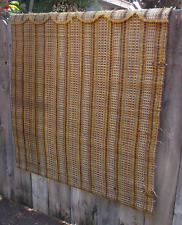 Original Vintage Shade Woven Window Treatment Roll Up USA 1960s 1970s Heavy Wear picture