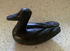 Vintage Carved Wooden Duck Figurine, 5” Long, Ironwood??? picture