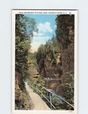 Postcard Path and Bridge to Hydes Cave Ausable Chasm New York USA picture