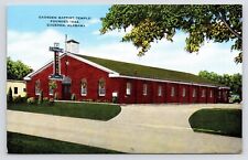 c1940s~Gadsden Alabama AL~Baptist Temple~East Broad Street~Vintage VTG Postcard picture