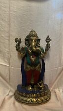 Ganesh statue-Colorful Brass Mosaic statue picture