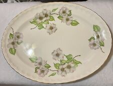 Vintage Pope Gosser Large China Dogwood Platter.  Beautiful.  Approx.  15” X  11 picture
