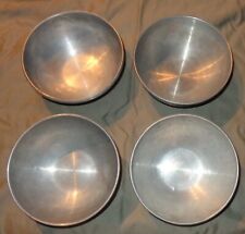 4 Old VINTAGE ALUMINUM POPCORN Bowls Unmarked Farmhouse Kitchen Collectibles picture