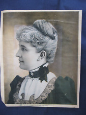 LARGE Victorian Trade Card MRS. POTTER PALMER NY Recorder Souvenir Suppliment J7 picture