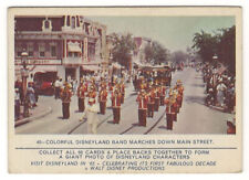 1965 DONRUSS # 40 DISNEYLAND PUZZLE BACK- BAND MARCHES DOWN MAIN STREET - LOOK  picture