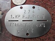 REPRO WWII German Fallschrimjager Dog Tag (Hundemarke). picture