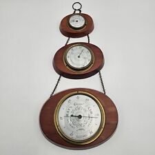 Vintage Swift Instruments Boston, MA - Hanging Wood 3-pc BAROMETER picture