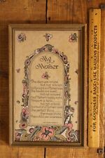 Antique 1930's Framed Mother Poem To From on Back 1934 picture