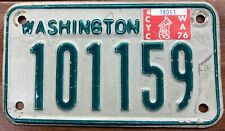 FAIRLY DECENT LOOKING 1976 WASHINGTON MOTORCYCLE LICENSE PLATE, 101159 picture