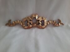 Vintage 1970s Ornate Brass Bow Wall Décor (Heavy) 12 inches picture