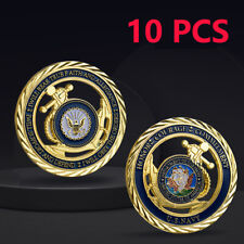 10PCS US Navy Military Challenge Coin Sailor Collectible  Emblem Commemorative picture