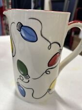 The original pottery painter hand painted  Christmas pitcher.  48 Oz picture