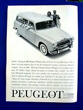 1961 Peugeot Station Wagon Original Print Ad-8.5 x 11