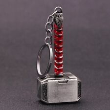 Marvel Avengers Thor Hammer Mjolnir Keychain Pewter Metal Keyring Cosplay  picture