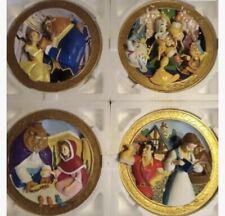 Disney Beauty  & The Beast 3D Plate Complete Set of 4 EC COA's & Boxes picture