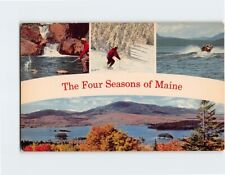 Postcard Trout Fishing-Rangeley Skiers' Paradise Sebec Lake Moosehead Lake Maine picture