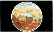 1987 Leavenworth, KS Postcard - Leavenworth, The First City of Kansas - Posted picture