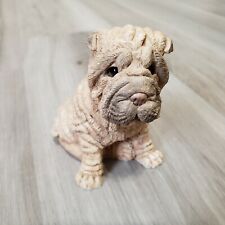 Vintage 1986 UDC Shar Pei Puppy Dog Realistic Figure Figurine Made in USA picture