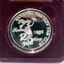 RARE 1989 Disney Mary Poppins National Fantasy Fan Club 25 Year Silver Coin 1 oz picture