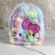 REAL LITTLES RAINBOW FLUFFY HELLO KITTY MINI BACKPACK CLIP ON CIRCA 2022 picture