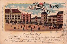 Leipzig Germany 1900 Downtown to Brooklynn New York City Vtg Postcard C37 picture