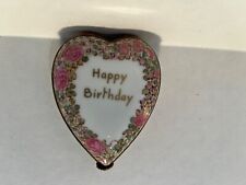 Happy Birthday Heart Hand Painted Limoges Trinket Box Peint Main picture