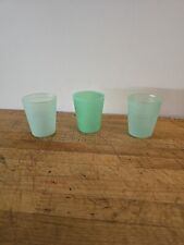 3 Vintage Tupperware 2 oz Mini Midget 101-24 & 21 Green Cup. 101-71 DarkerGreen picture